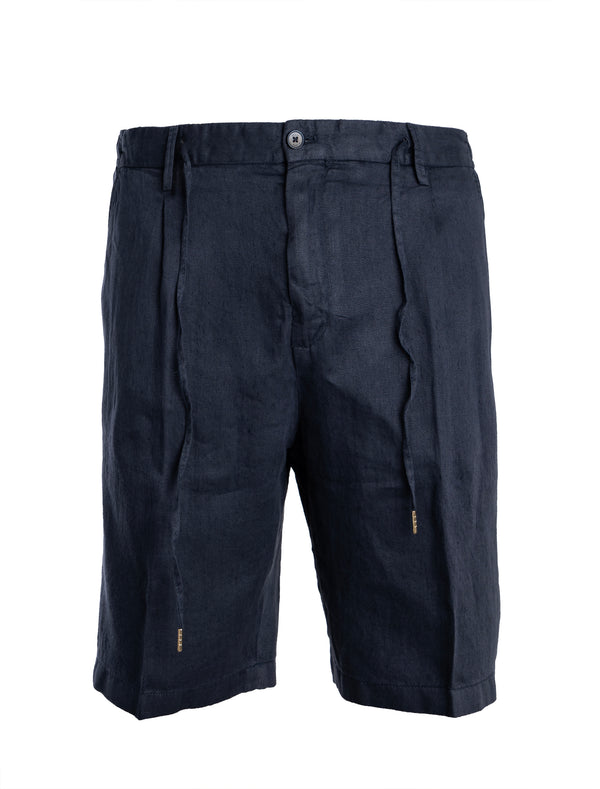 BRIGLIA LINEN SHORT IN NAVY