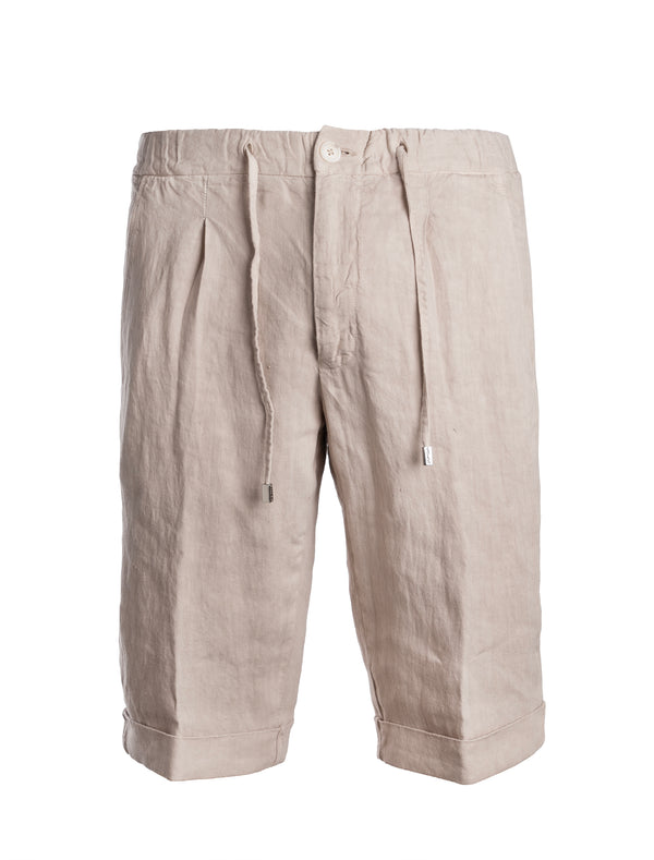 MANDELLI LINEN SHORT IN BEIGE