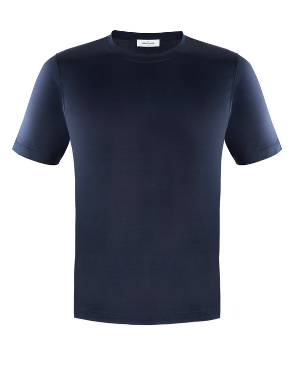 GRAN SASSO COTTON T-SHIRT BLUE COLOUR