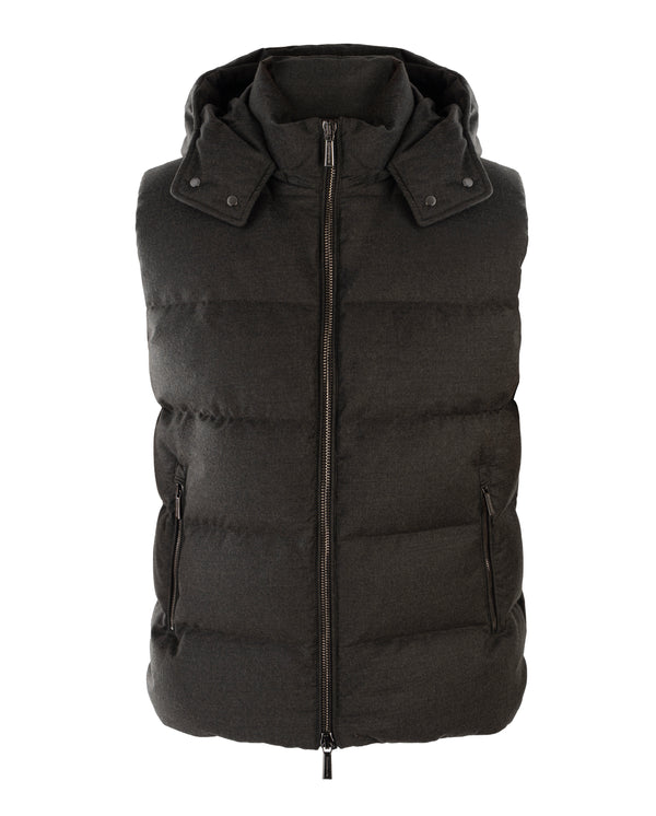 MOORER WOOL VEST IN GREEN COLOUR