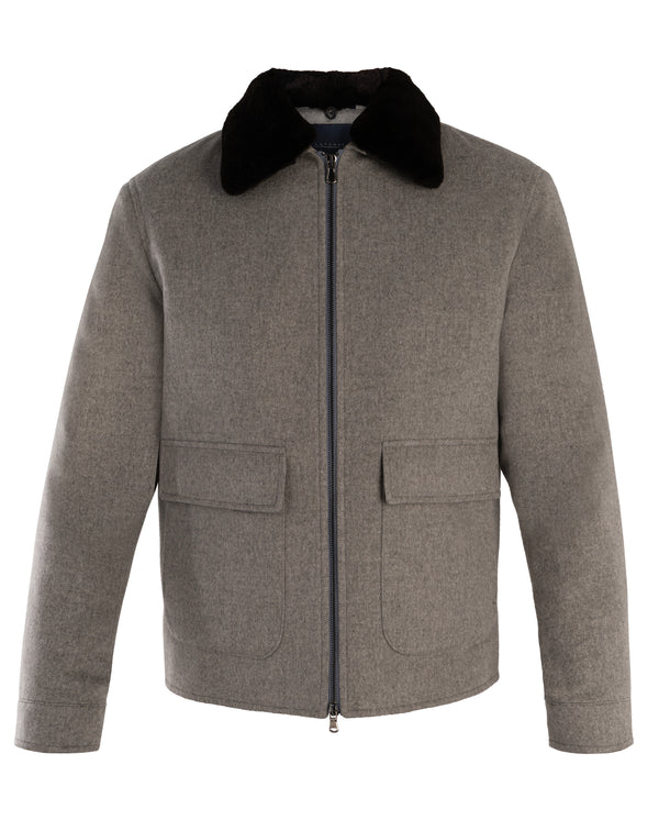 LATORRE CASHMERE JACKET WITH FUR COLLAR