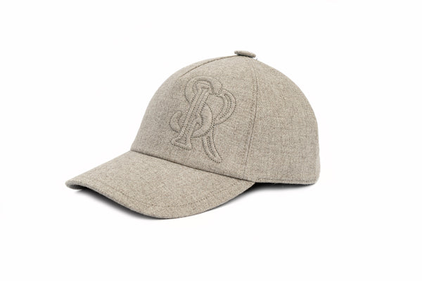 STEFANO RICCI WOOL BASEBALL CAP IN LIGHT BEIGE