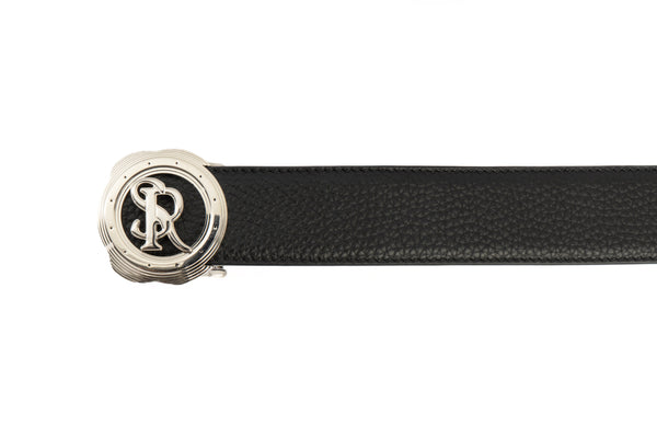 STEFANO RICCI BLACK LEATHER BELT