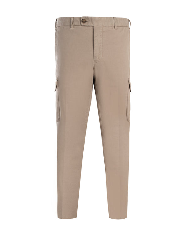 MANDELLI BEIGE COTTON TROUSER