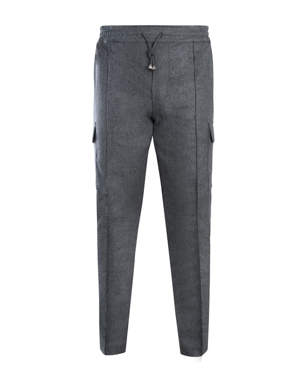 DORIANI WOOL TROUSERS IN GREY COLOUR