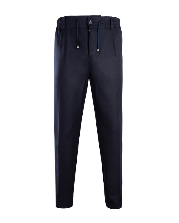 DORIANI WOOL SLIM FIT TROUSER IN NAVY COLOUR