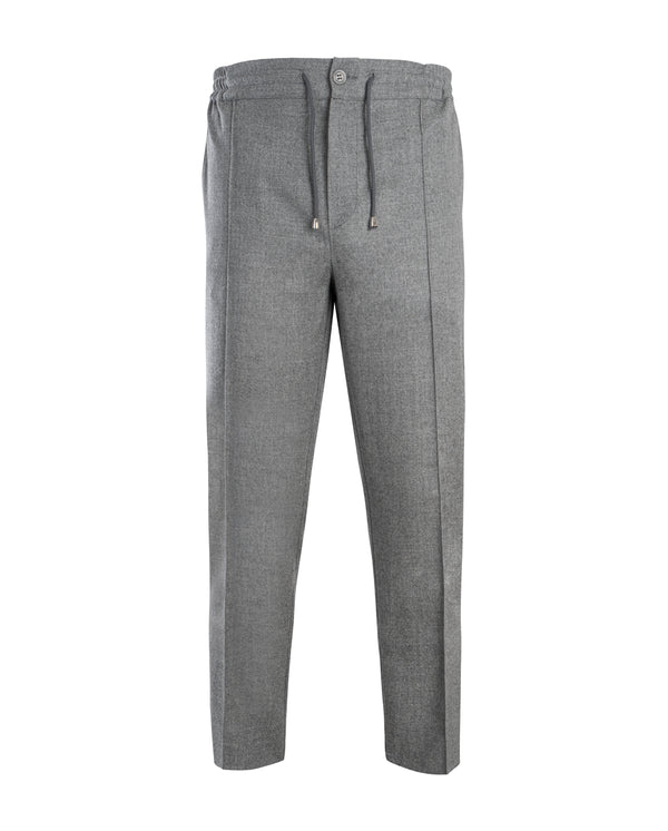 DORIANI WOOL SLIM FIT TROUSER IN GREY COLOUR