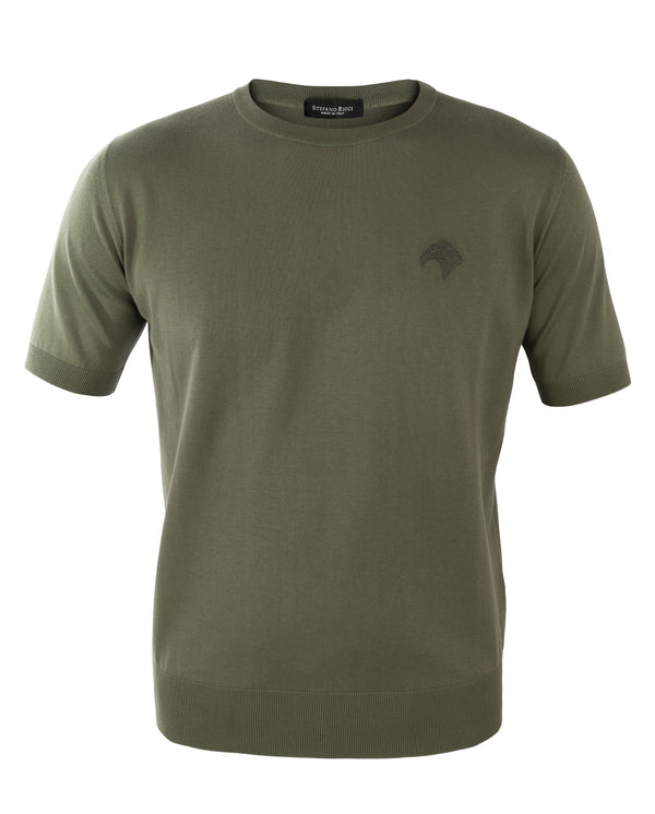 STEFANO RICCI T-SHIRT GREEN COLOUR