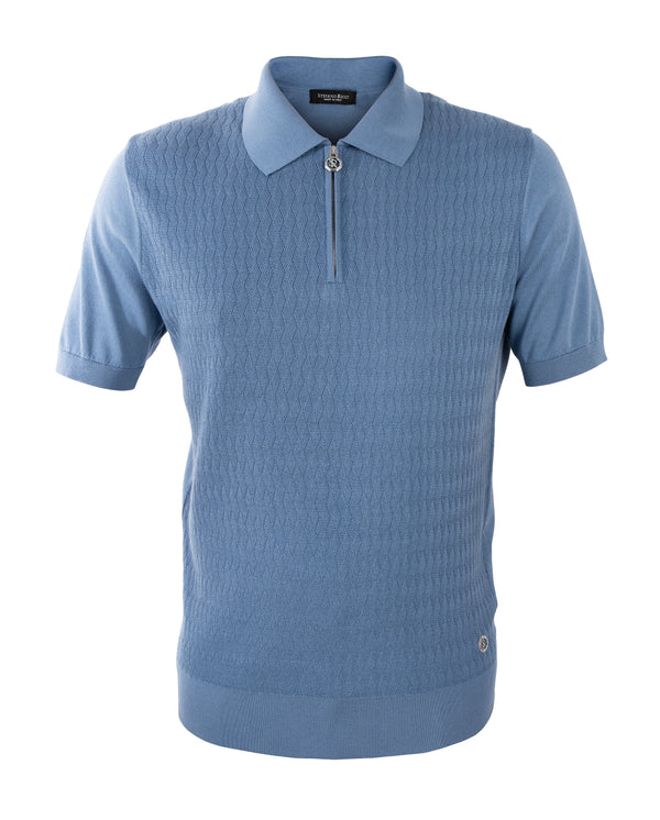 STEFANO RICCI POLO T-SHIRT SKY BLUE COLOUR