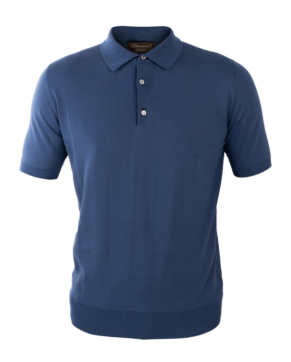 DORIANI KNITWEAR POLO BLUE COLOUR