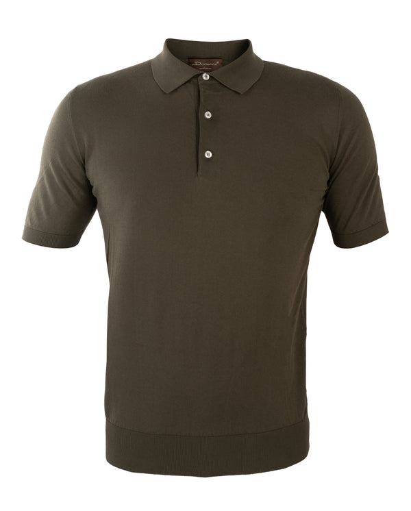 DORIANI KNITWEAR POLO KHAKI COLOUR