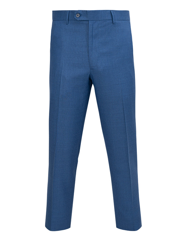 STEFANO RICCI WOOL AND SILK BLUE  FORMAL TROUSER