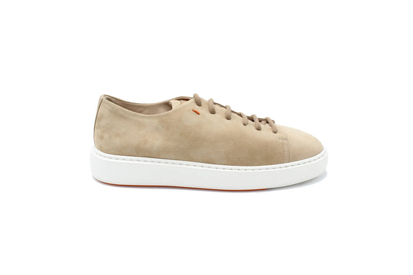 SANTONI BEIGE SUEDE SNEAKER